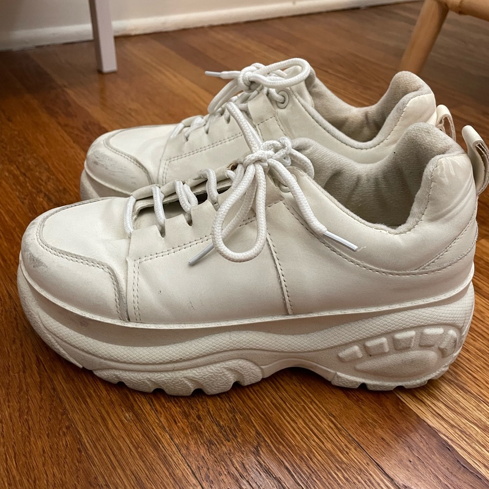 Dolls Kill White Platform Sneakers